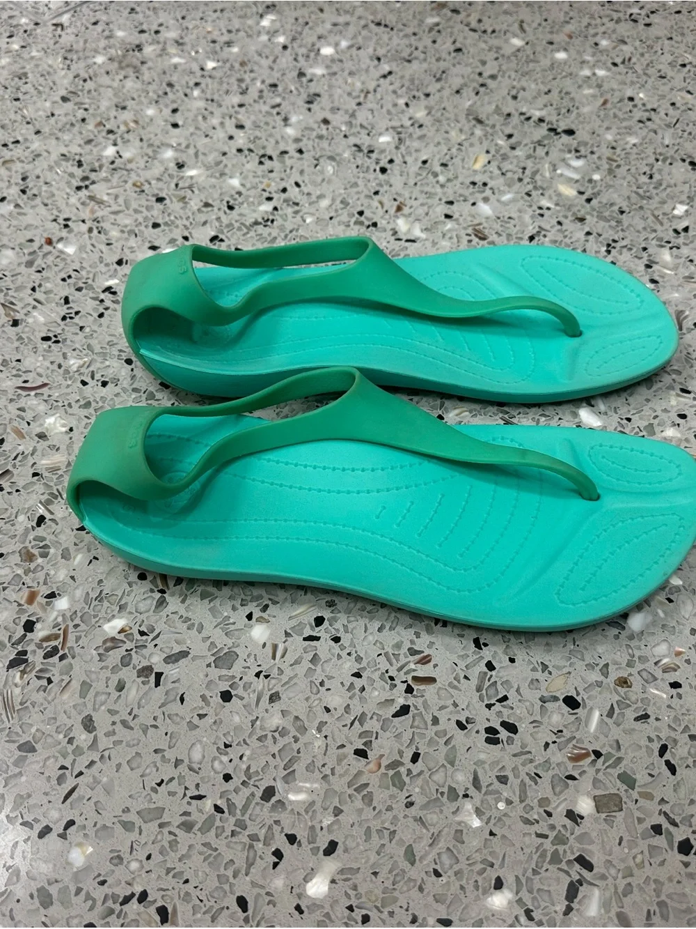 CROCS Teal Toe-Post Backstrap Sandals